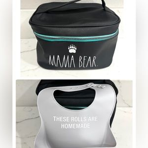 Mama Bear Lunch Bag & Rubber Baby Bib